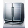 Summit Appliance Div. Summit-Built-In Undercounter Dual Zone Wine & Beverage Cooler W/Locks, 30" Wide SWBV3067B